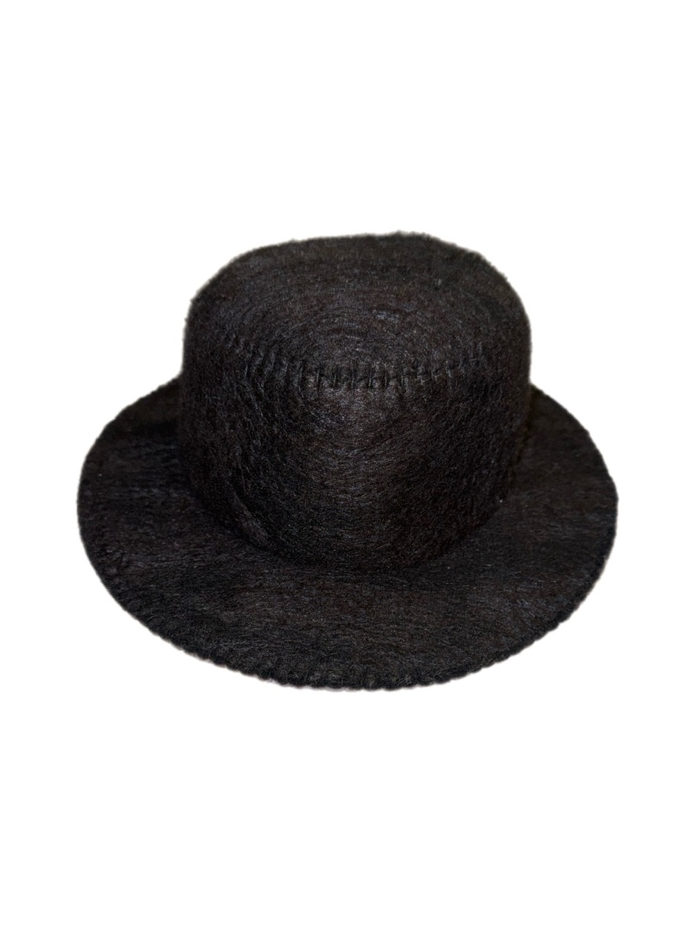 Genuine custom artisan piece Women's black Wool Hat - Sleek Everyday Style